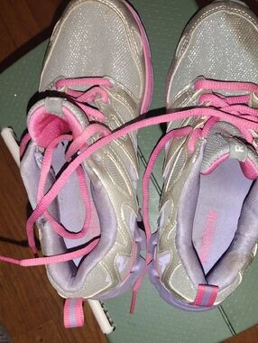 Reebok Girls' Pink, Silver and Lavender Athletic Sneakers